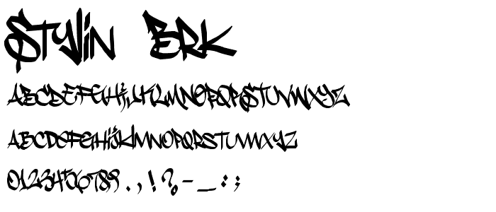 Stylin_ BRK font